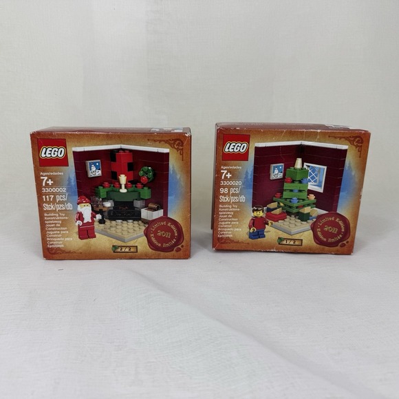  3300020 and 3300002 Seasonal Retired New Sealed Boxes (light box‎ damage)